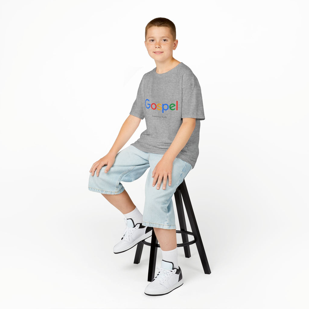 Kids Tee — "Gospel" Colorful Search-Style Logo Printify