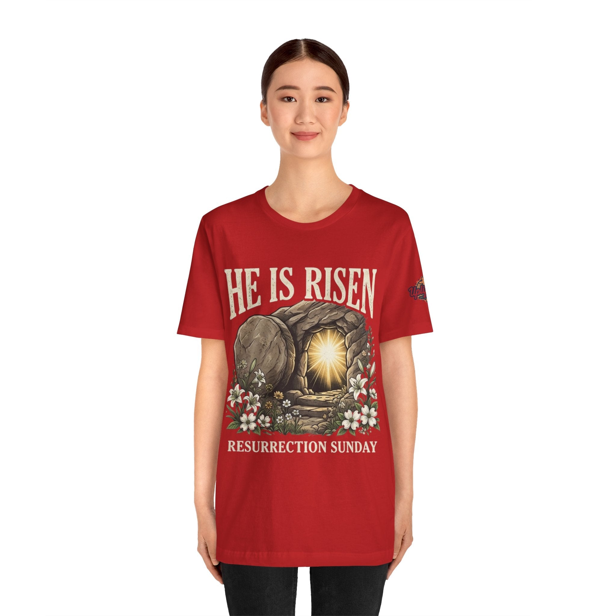 He Is Risen T-Shirt — Jesus Christ Resurrection Easter Tee Printify