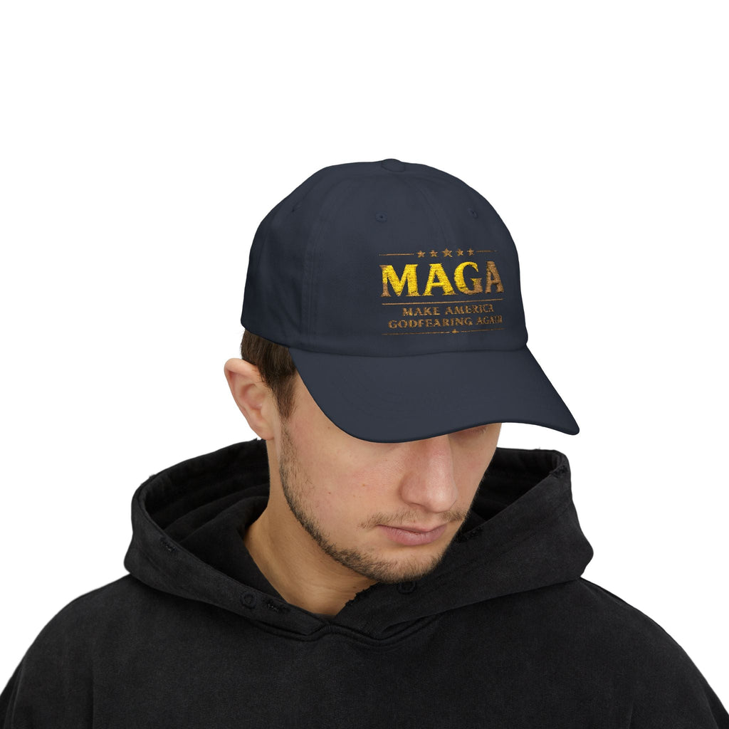 Dad Cap — "MAGA: Make America Godfearing Again" Embroidered Hat Printify