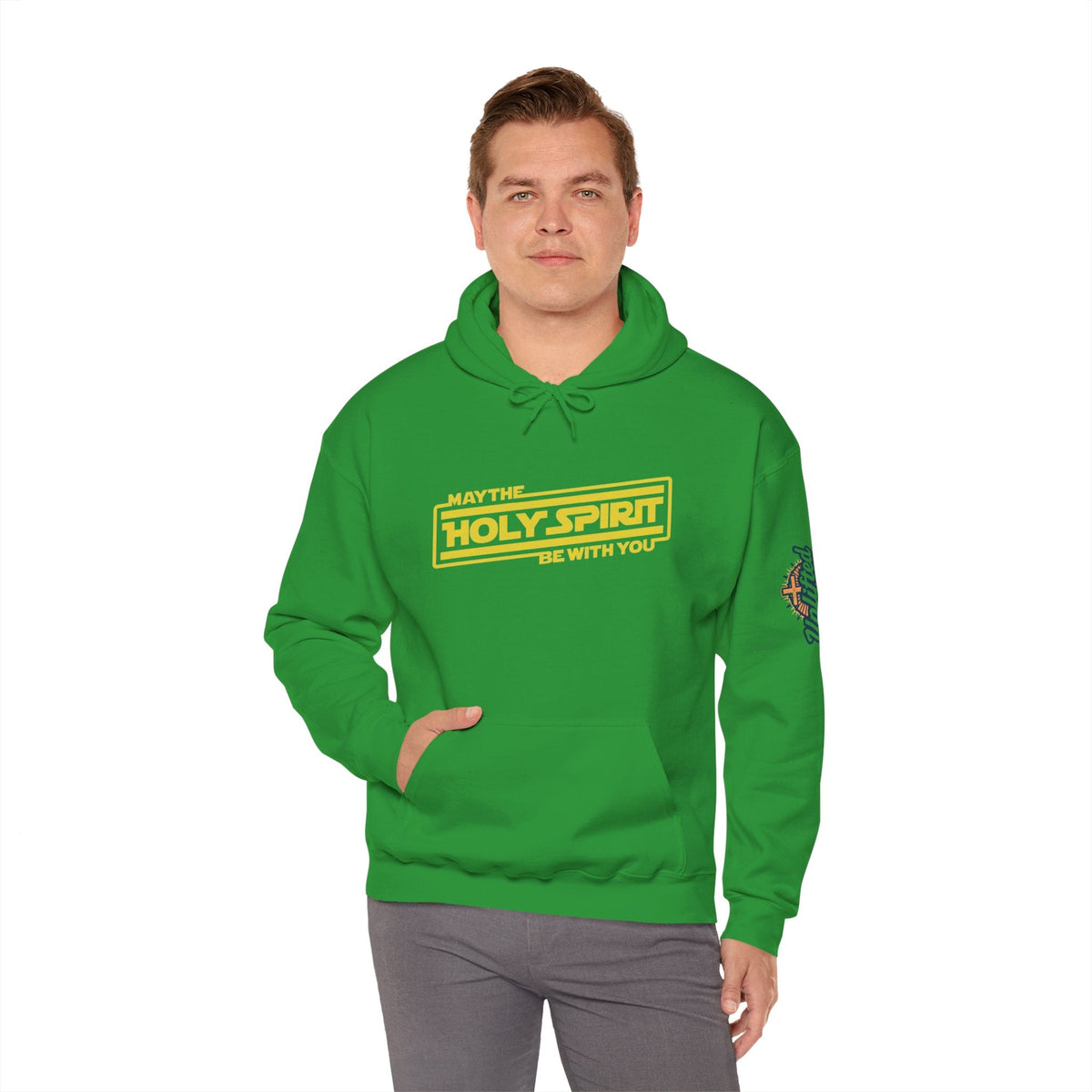 May the Holy Spirit Be With You Hoodie - Christian Star Wars Parody Hoodie Printify