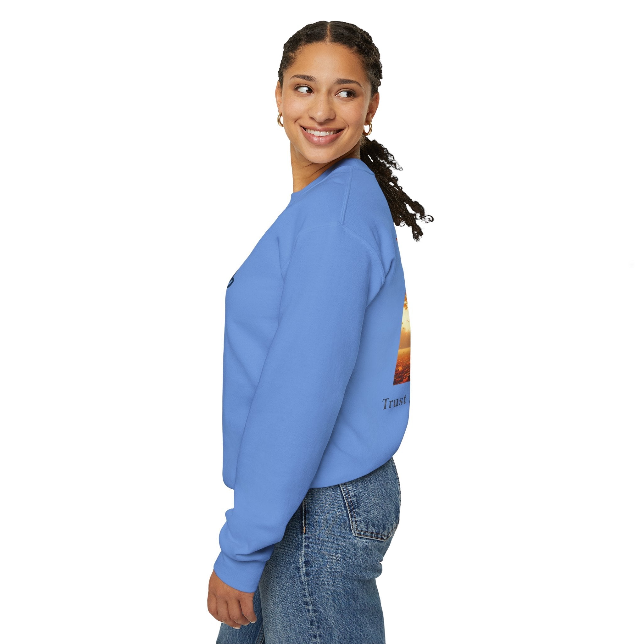 Trust in the Lord Sweatshirt – Autumn Tree Proverbs 3:5 Christian Sweatshirt for Cozy Faith Printify