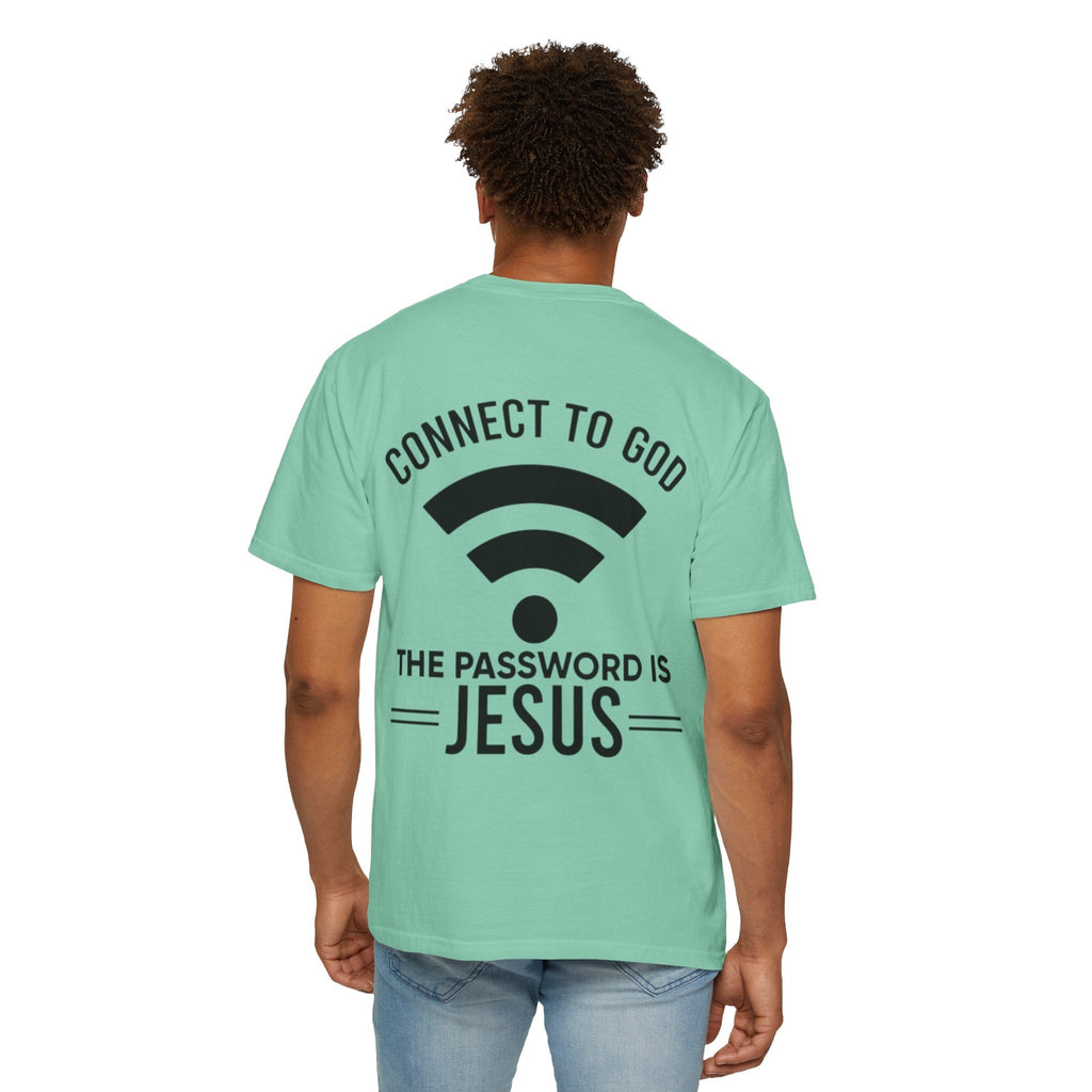 Connect to God T-shirt - WIFI Password is Jesus - Funny Christian Faith T-shirt Printify