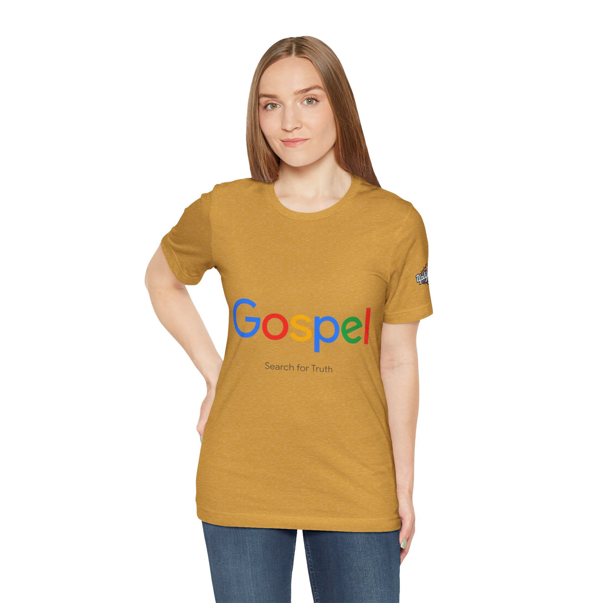 Gospel Graphic Tee — "Gospel" Colorful Logo Christian T-Shirt Printify