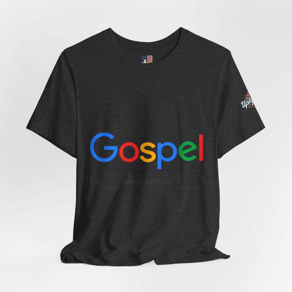 Gospel Graphic Tee — "Gospel" Colorful Logo Christian T-Shirt Printify