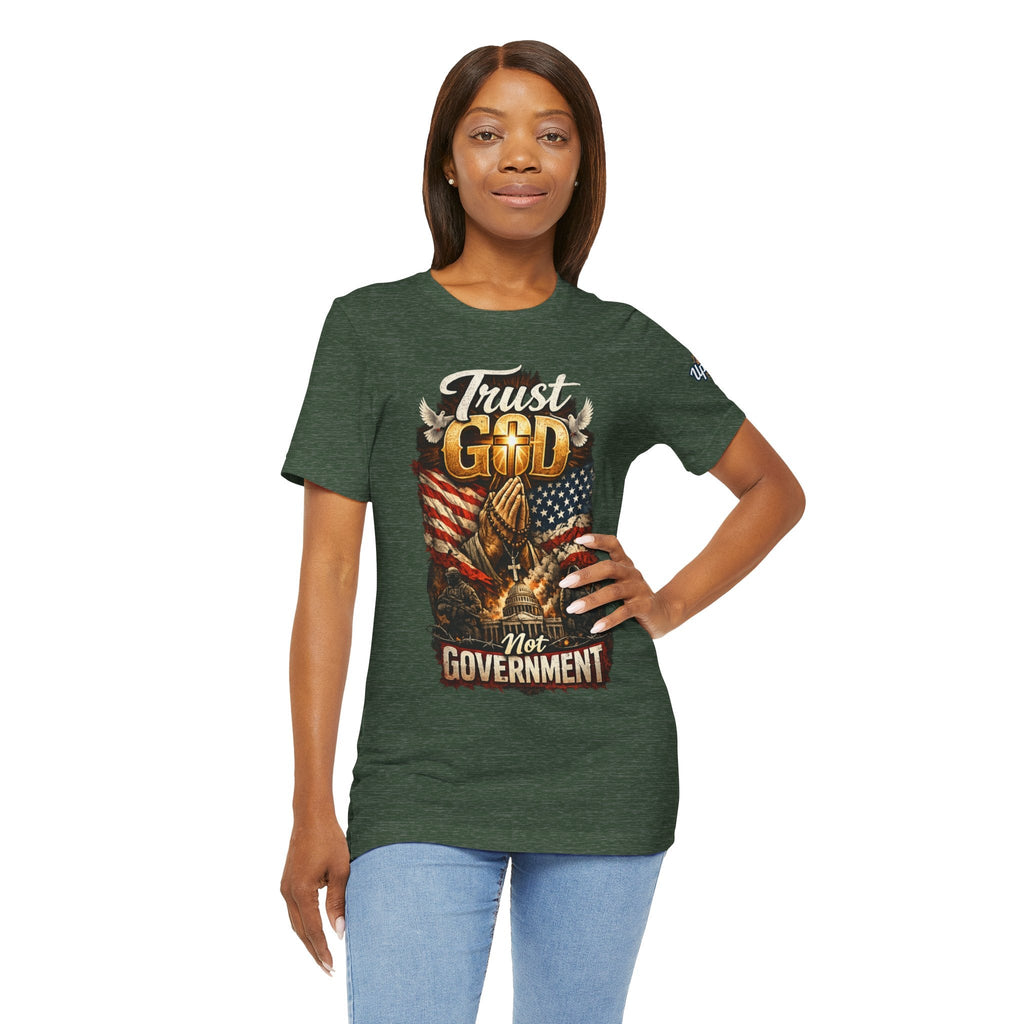 Trust God Not Government T-Shirt — Vintage Patriotic Christian Tee Printify