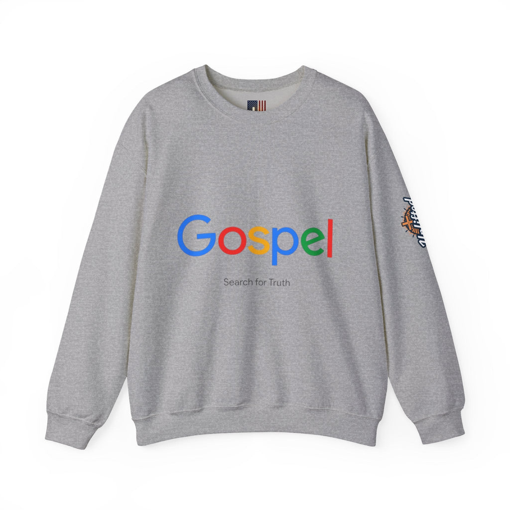 Gospel Graphic Sweatshirt — "Gospel" Colorful Logo Christian Sweatshirt Printify