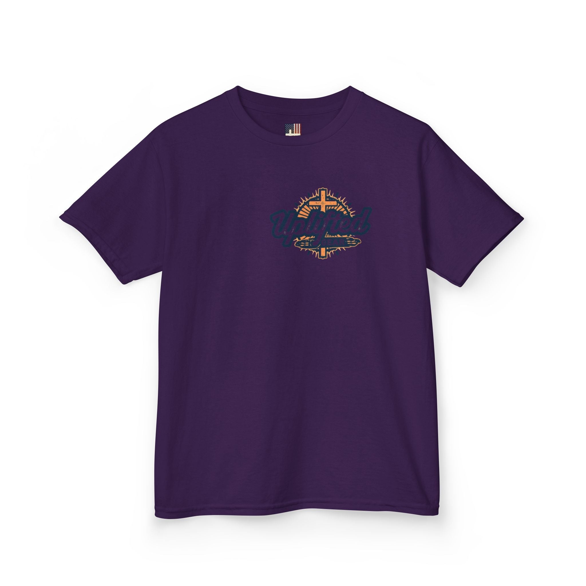 ✨ Chosen. Loved. Redeemed. – Elegant Christian Kids T-Shirt | Gold Foil Faith Tee | Subtle Cross & Heart Design | Inspirational Bible Verse Apparel by Uplifted Gear Printify