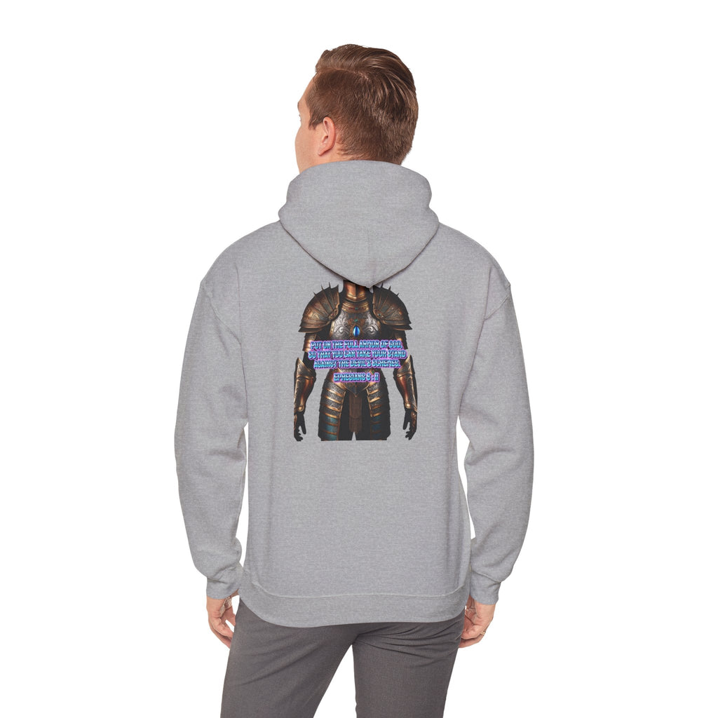 Religious Graphic Armor Of God Design - Unisex Heavy Blend™ Hooded Sweatshirt Printify