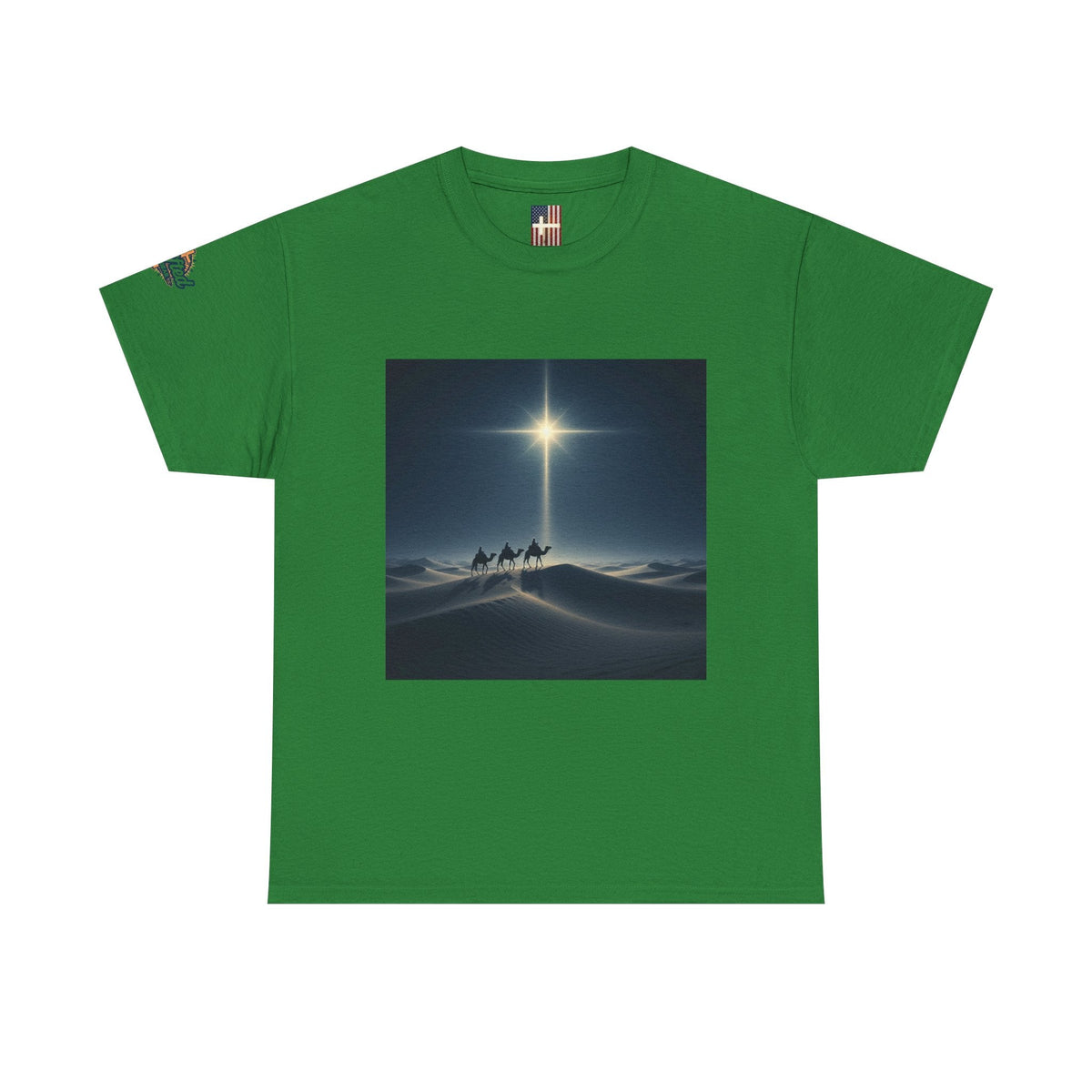 3 Wise Men T-shirt – Magi Camels Nativity Journey Christian Christmas T-shirt for Epiphany Faith & Holy Night Printify