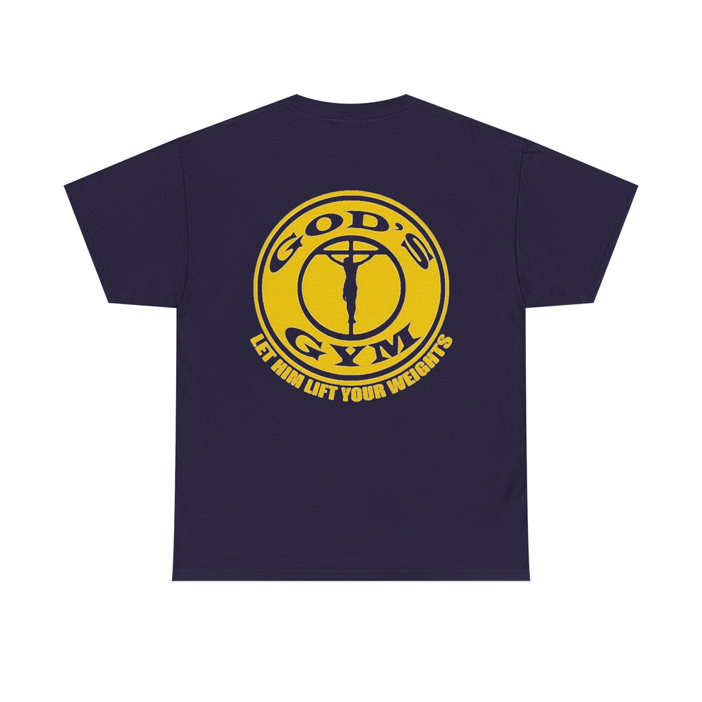 God's Gym T-Shirt — "Let Him Lift Your Weights" Christian Fitness Tee Printify