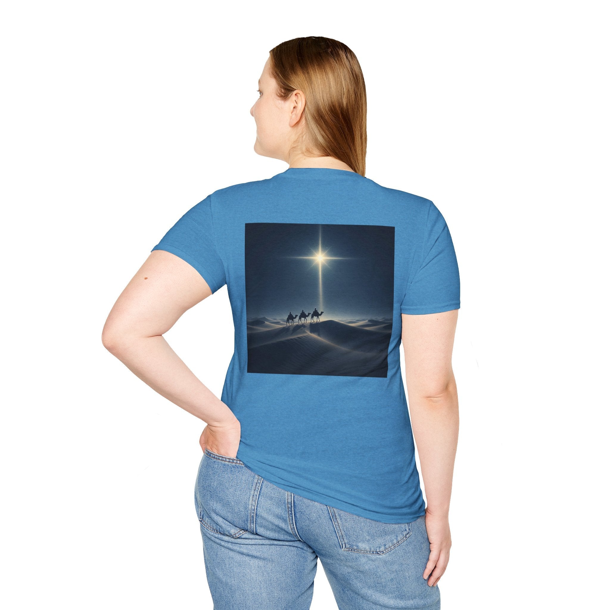 3 Wise Men T-shirt – Magi Camels Nativity Journey Christian Christmas T-shirt for Epiphany Faith & Holy Night Printify