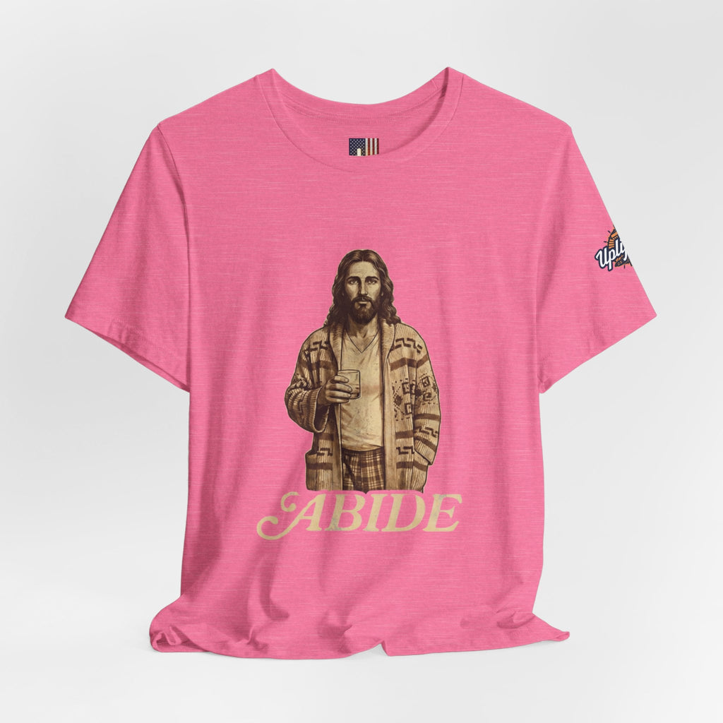 Abide Vintage Jesus Tee — "The Dude" Graphic Christian T-Shirt Printify