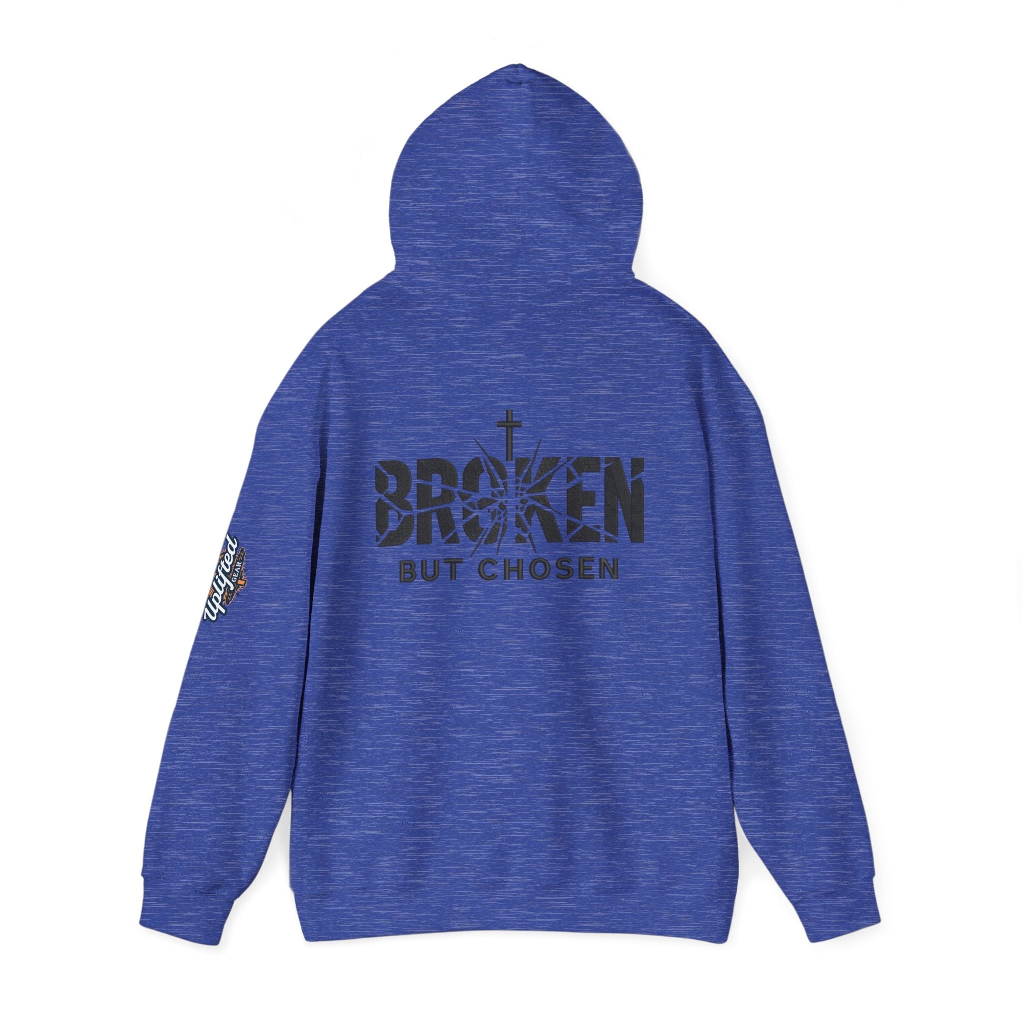 Broken But Chosen Hoodie — Christian Faith Graphic Sweatshirt Printify