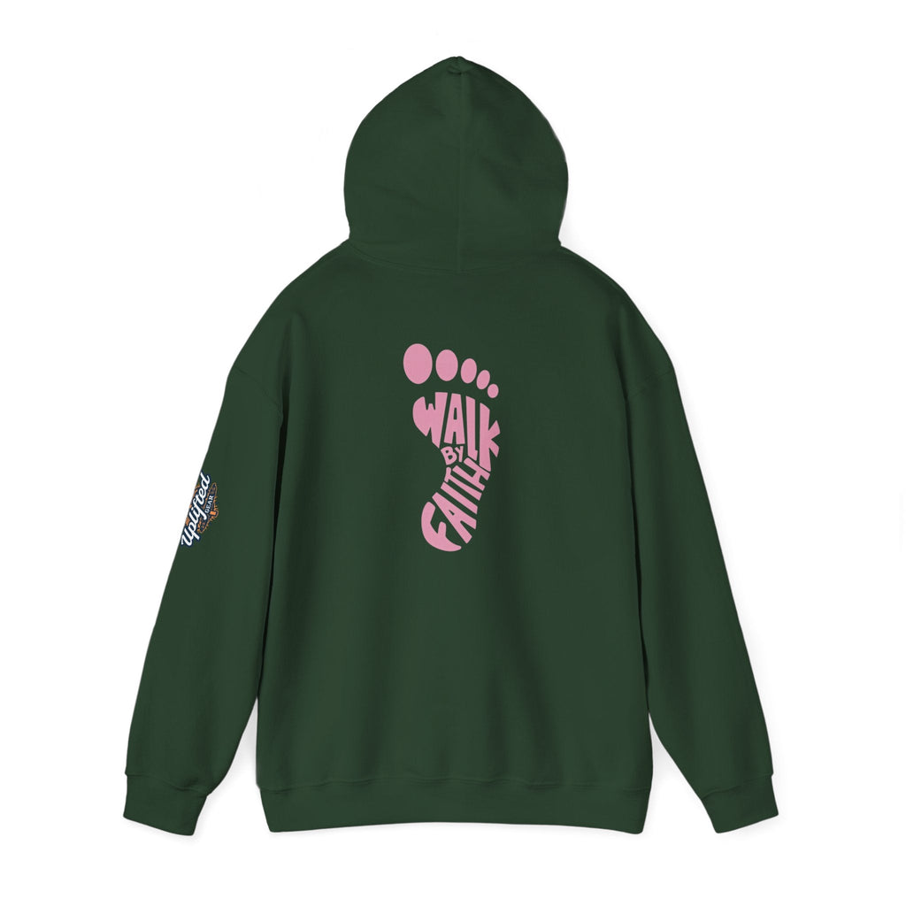Walk By Faith Footprint Hoodie Printify