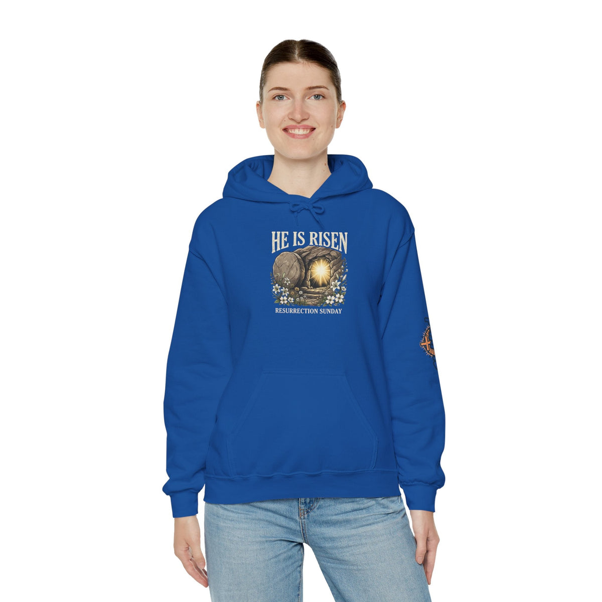 He Is Risen Hoodie — Jesus Christ Resurrection Easter Hoodie Printify