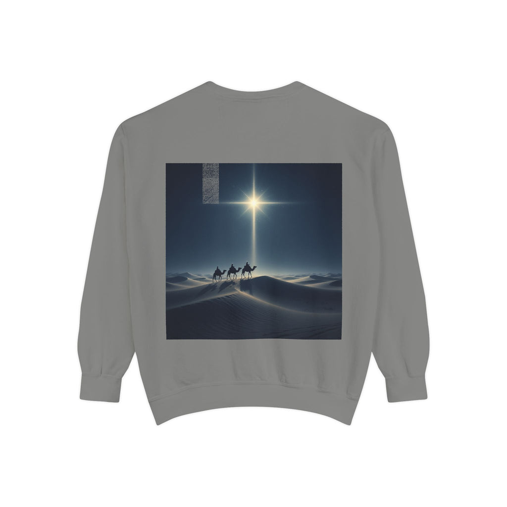 3 Wise Men Sweatshirt – Magi Camels Nativity Journey Christian Christmas Sweatshirt for Epiphany Faith & Holy Night Printify