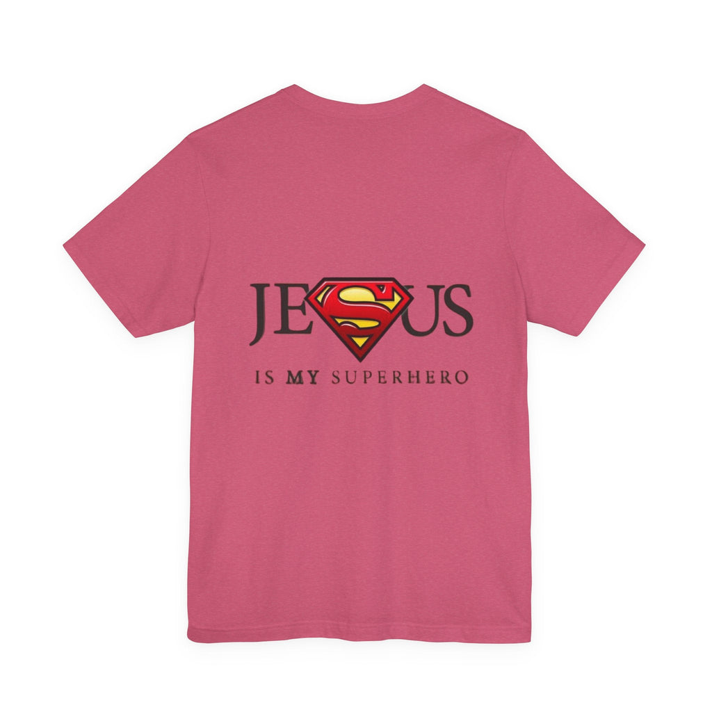Jesus Is My Superhero T-Shirt — Faith-Based Superman-Inspired Tee Printify