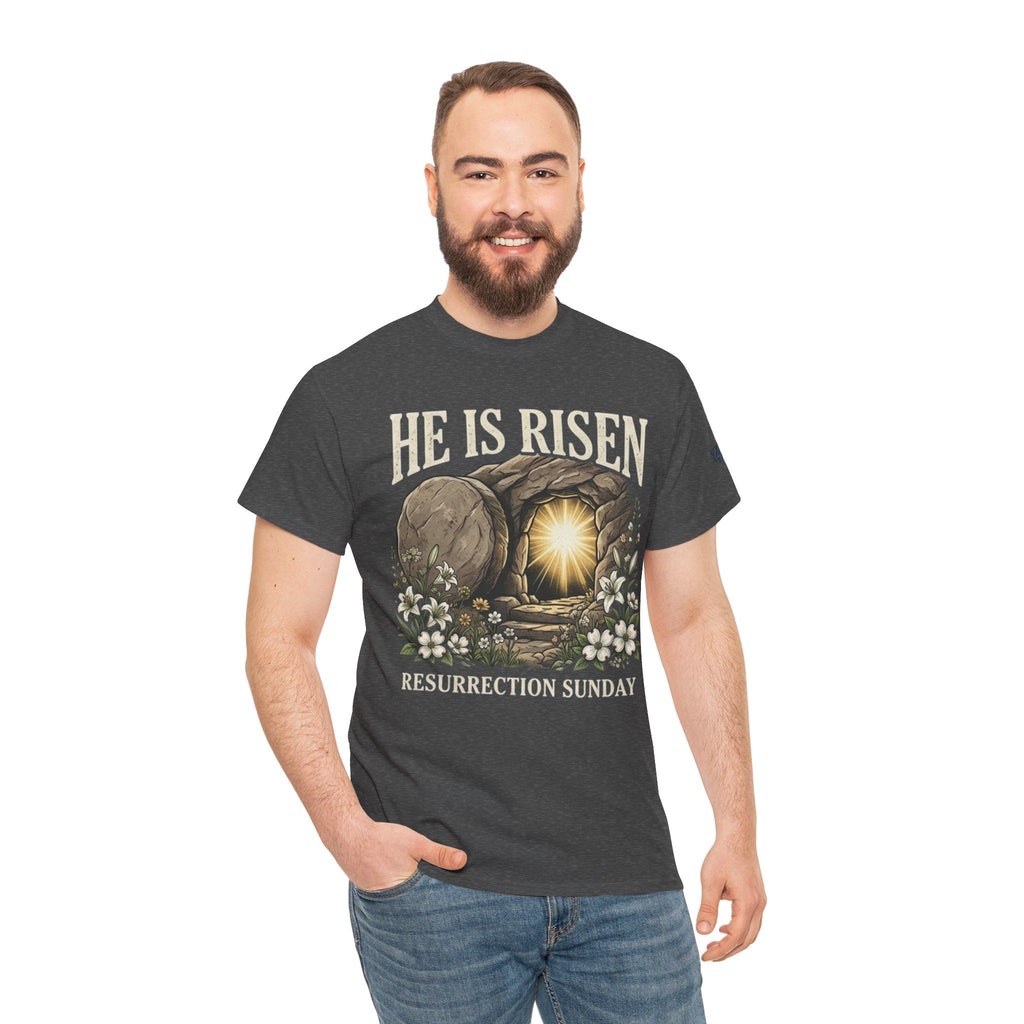 He Is Risen T-Shirt — Jesus Christ Resurrection Easter Tee Printify