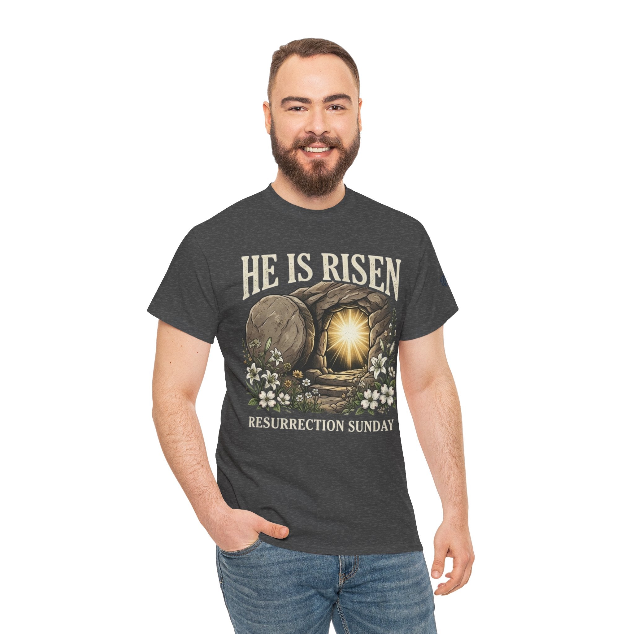 He Is Risen T-Shirt — Jesus Christ Resurrection Easter Tee Printify