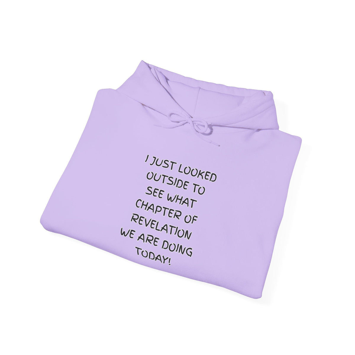 What Chapter of Revelation Hoodie – I Looked Outside My Window Christian Sweatshirt for End Times Humor & Faith Printify