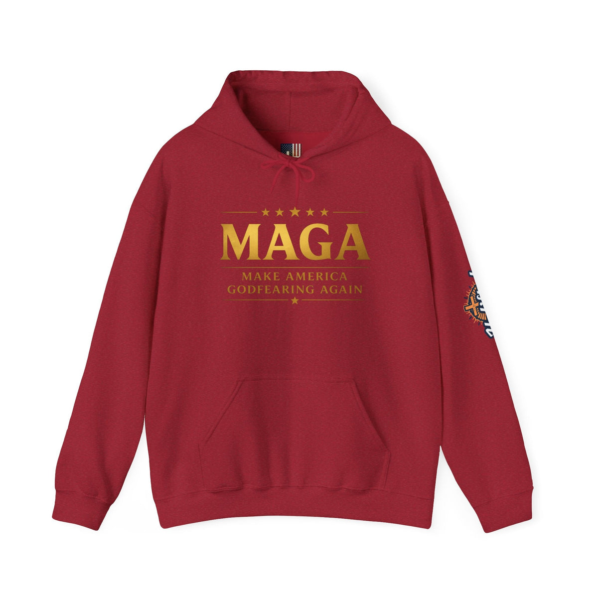 Hoodie - MAGA "Make America Godfearing Again" Political Graphic Hoodie Printify