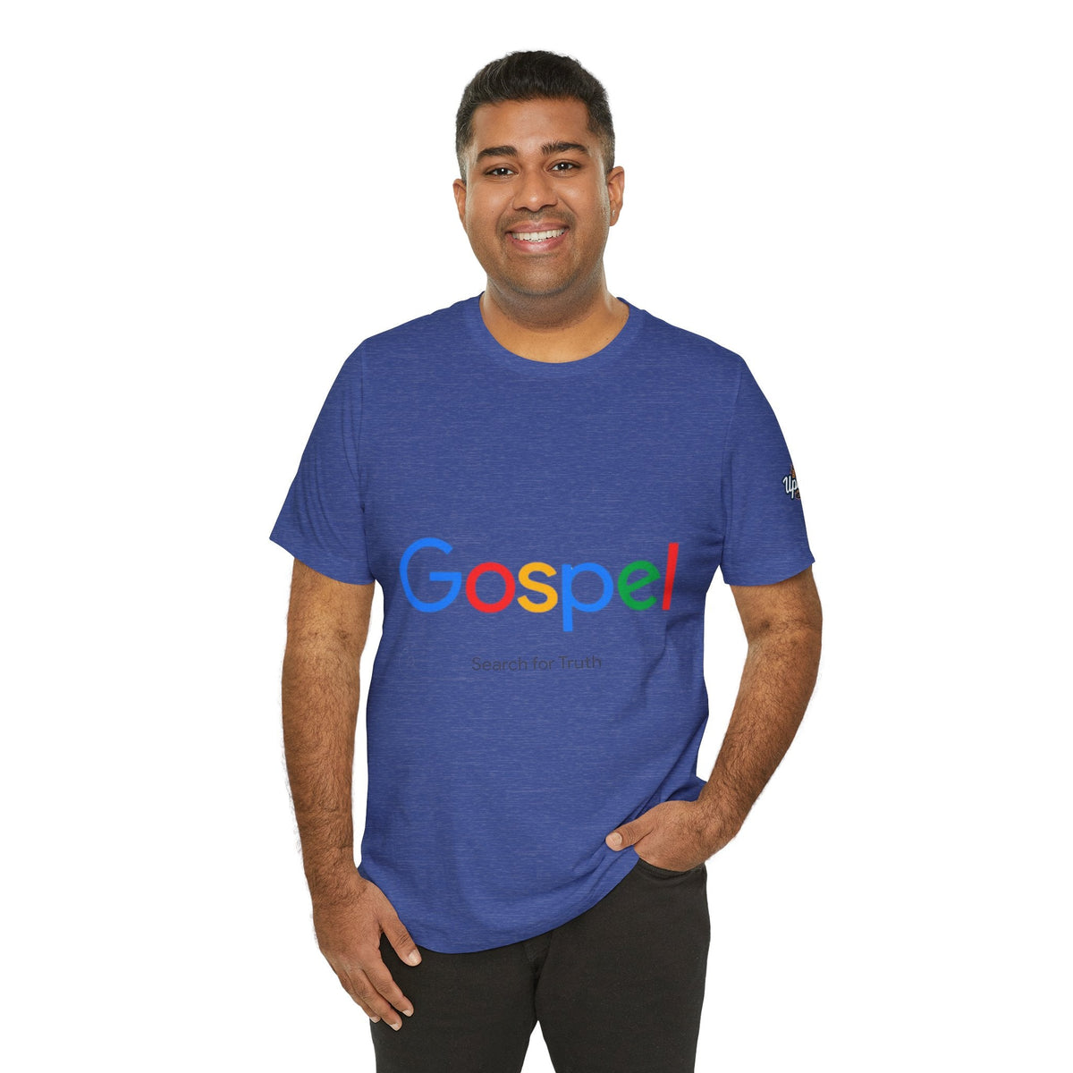 Gospel Graphic Tee — "Gospel" Colorful Logo Christian T-Shirt Printify