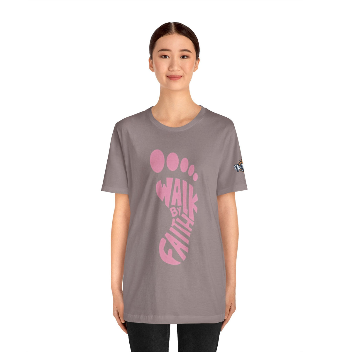 Walk By Faith Footprint T-Shirt Printify