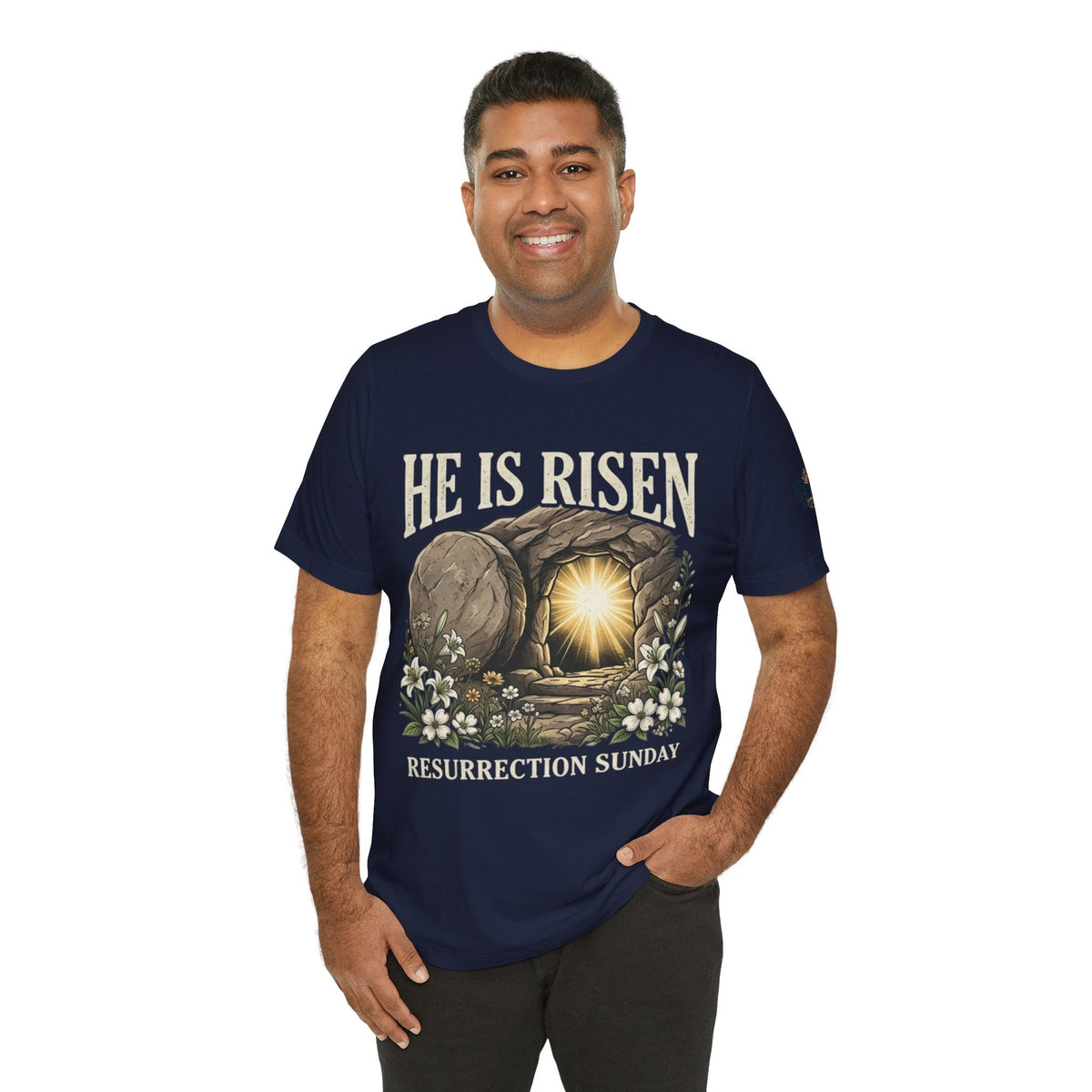 He Is Risen T-Shirt — Jesus Christ Resurrection Easter Tee Printify