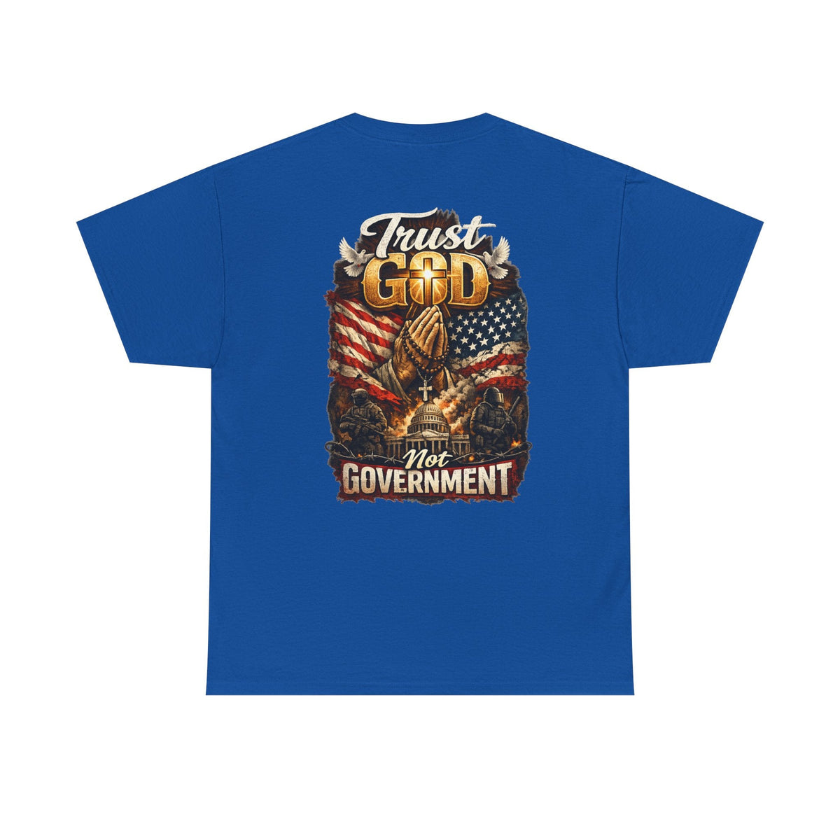 Trust God Not Government T-Shirt — Vintage Patriotic Christian Tee Printify