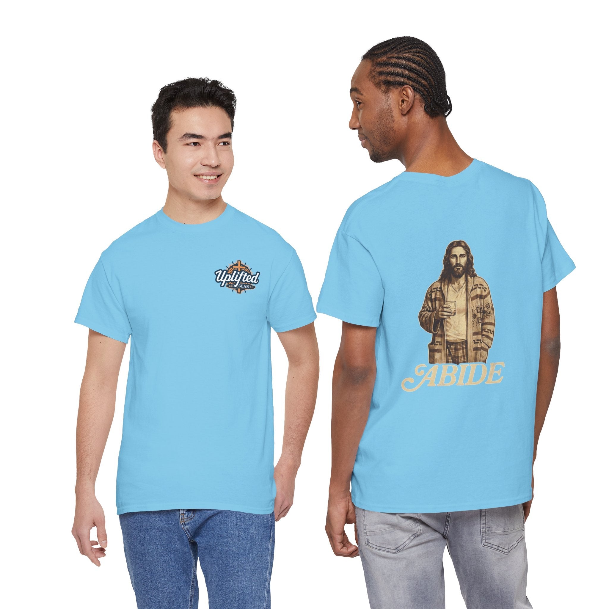 Abide Vintage Jesus Tee — "The Dude" Graphic Christian T-Shirt Printify