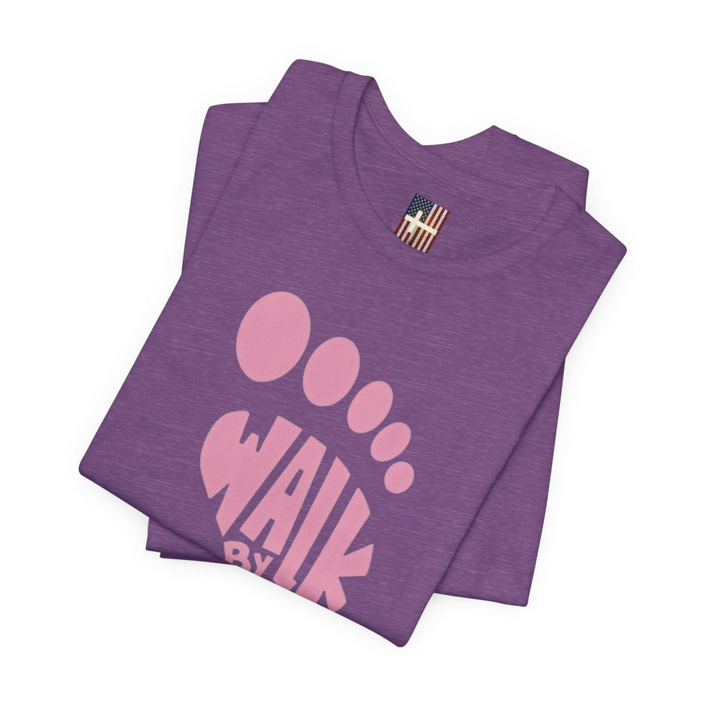 Walk By Faith Footprint T-Shirt Printify