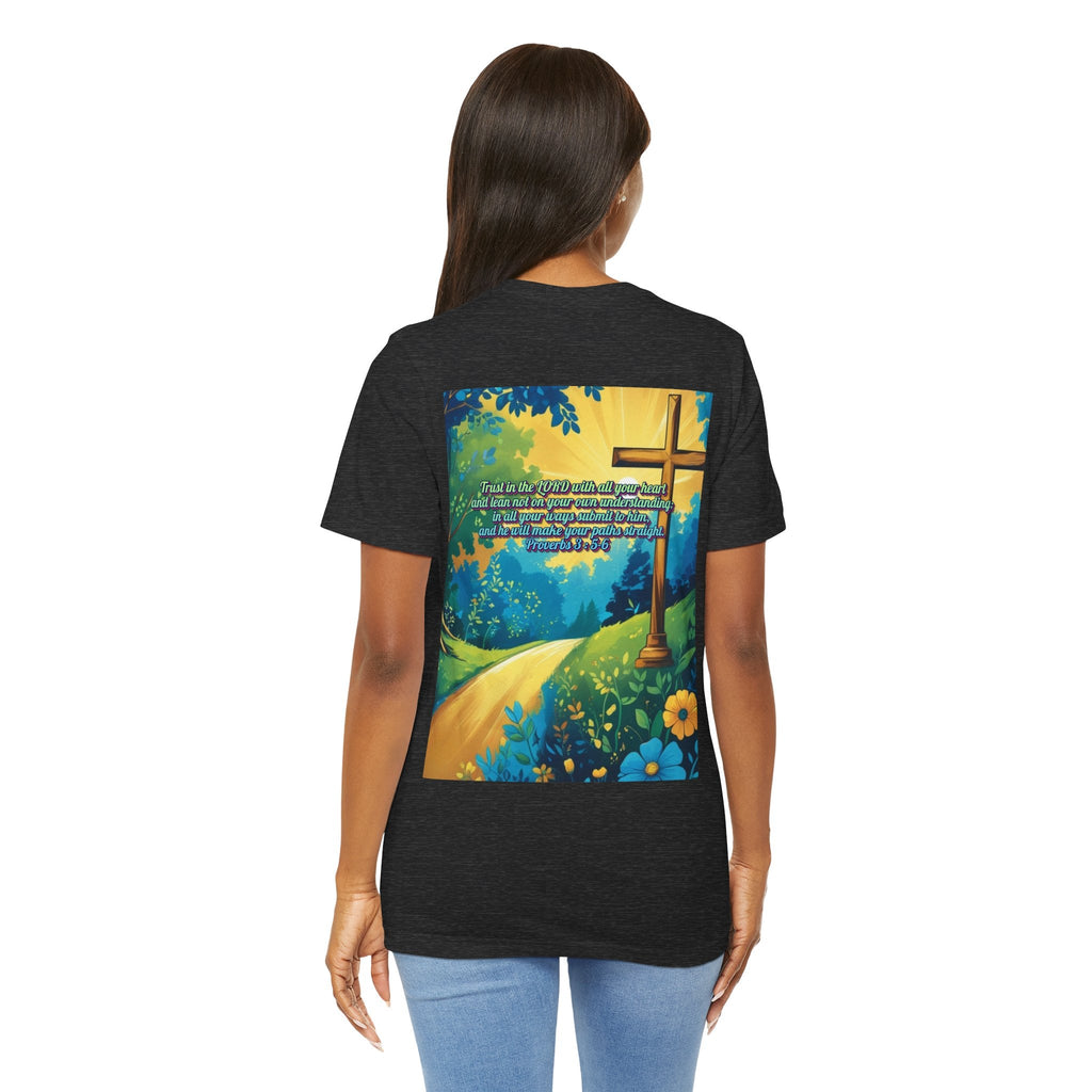 Trust in The Lord Proverbs 3:5-6 Biblical Design Unisex Jersey Short Sleeve Tee Printify