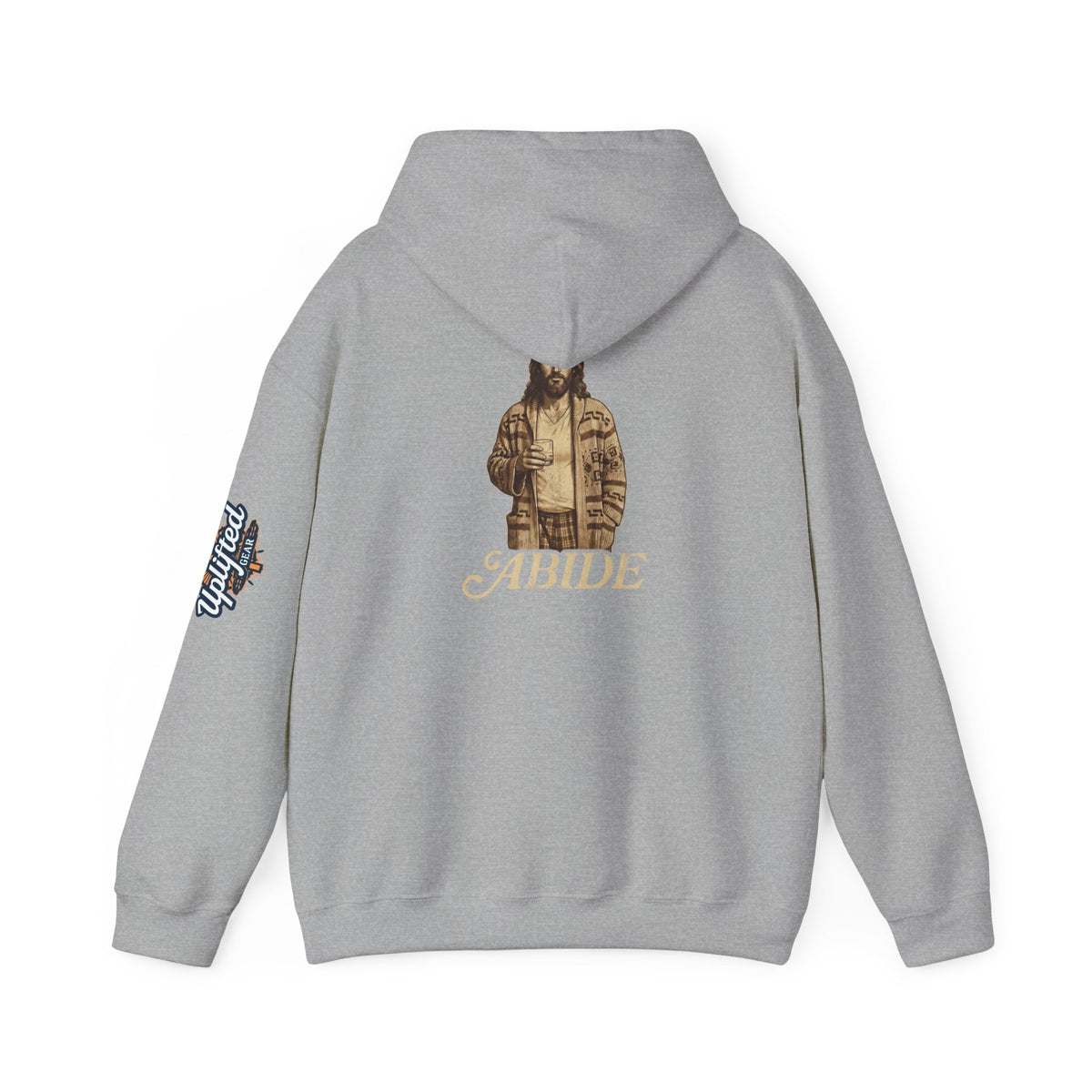 Abide Jesus Hoodie — Vintage 'The Dude' Religious Graphic Hoodie Printify