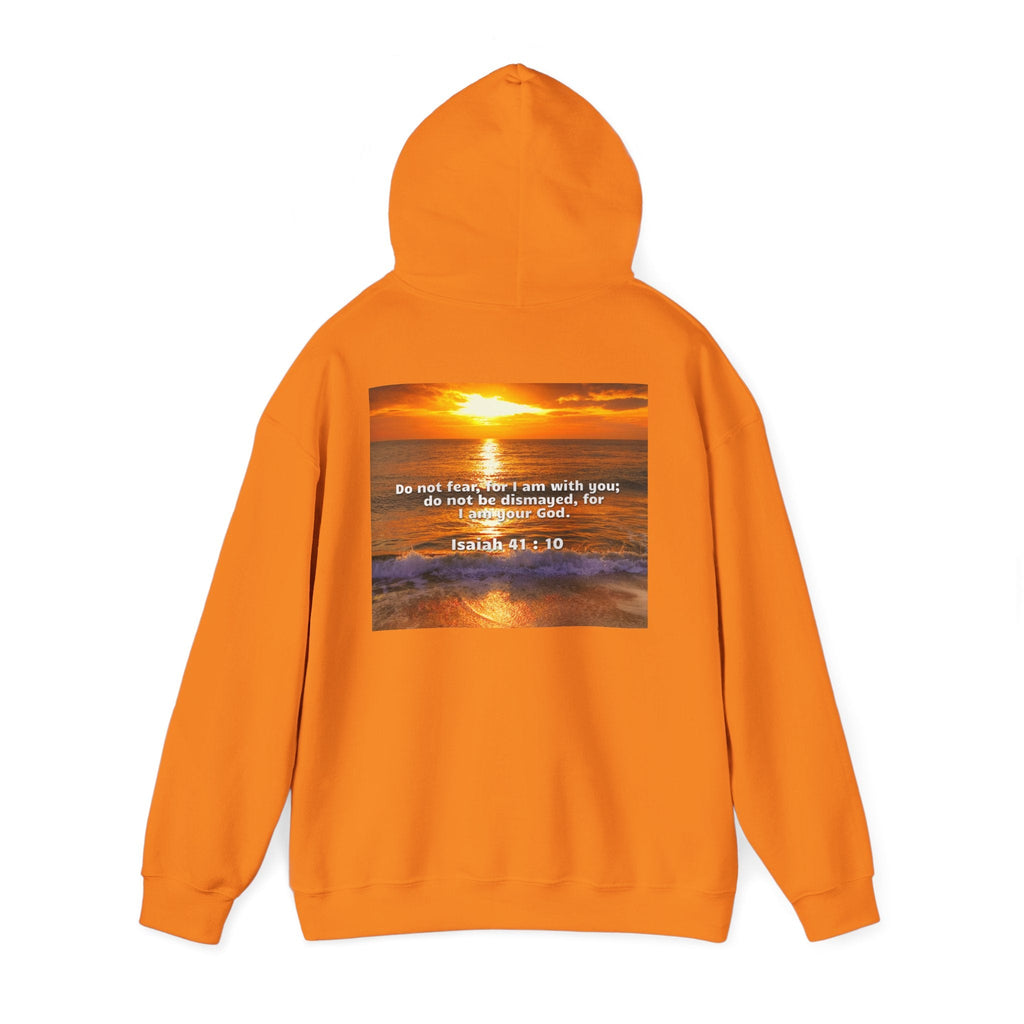 Bible Verse Unisex Heavy Blend™ Hooded Sweatshirt - Isaiah 41 : 10 Printify