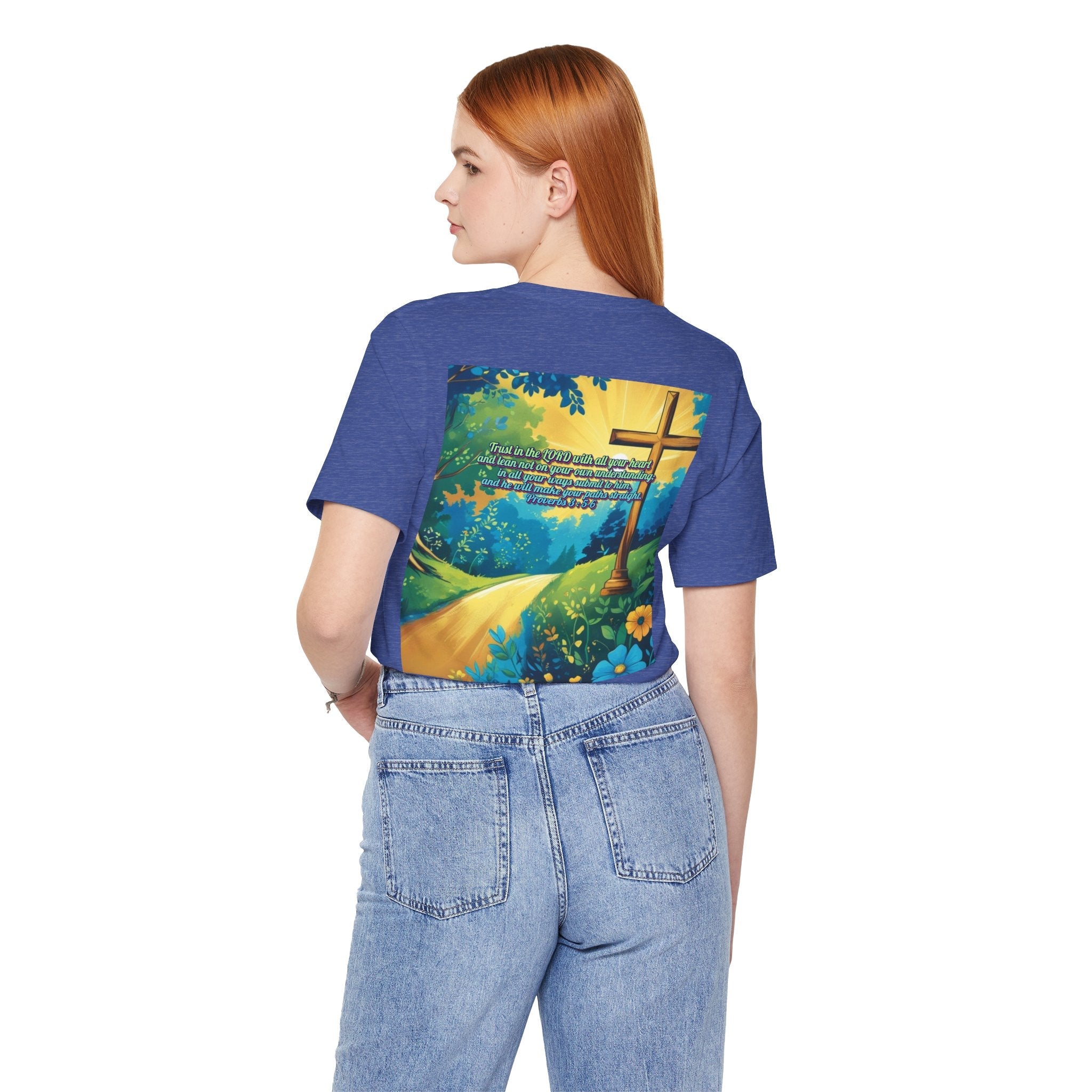 Trust in The Lord Proverbs 3:5-6 Biblical Design Unisex Jersey Short Sleeve Tee Printify