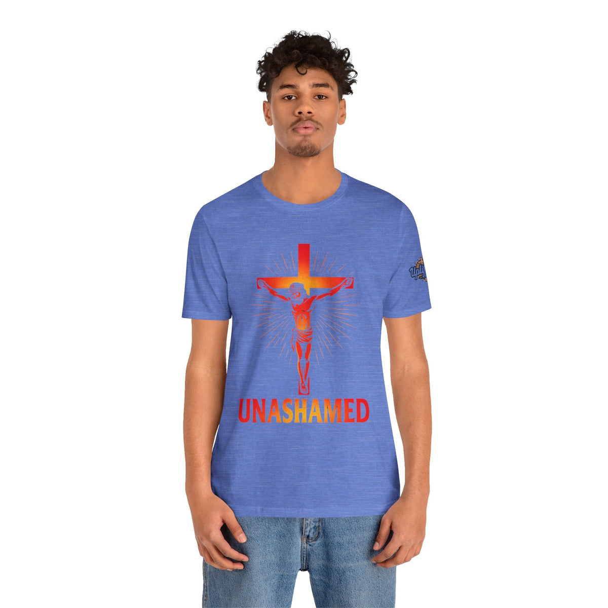 Unashamed T-shirt – Romans 1:16 Crucifixion Christian t-shirt for Bold Unwavering Faith Printify