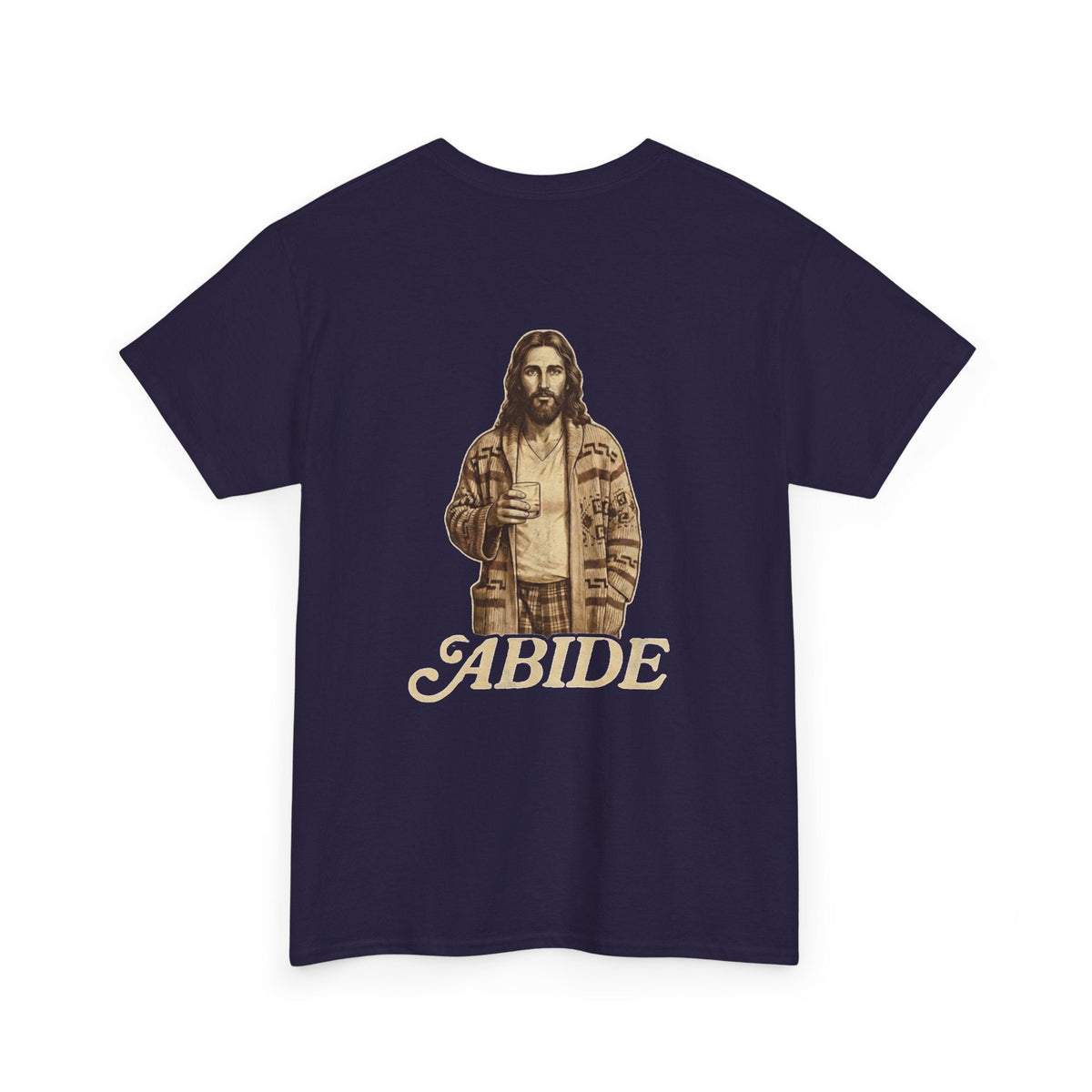 Abide Vintage Jesus Tee — "The Dude" Graphic Christian T-Shirt Printify