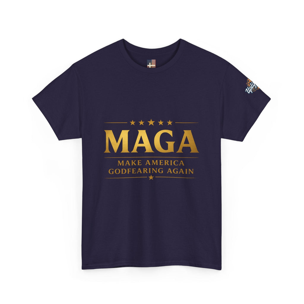 MAGA Gold Letter T-Shirt — "Make America Great Again" Printify