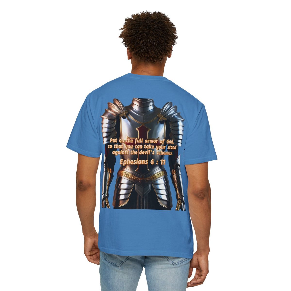 Religious Graphic Armor Of God Design - Unisex Garment-Dyed T-shirt Printify
