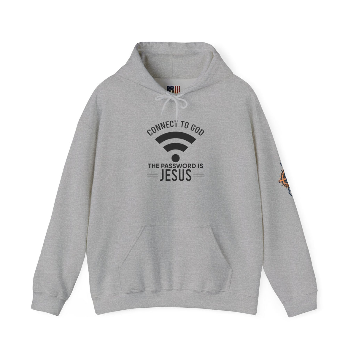 Connect to God Hoodie - WIFI Password is Jesus - Funny Christian Faith Hoodie Printify