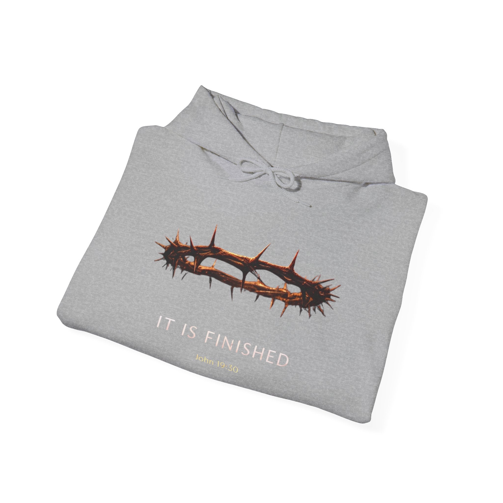 It Is Finished Crown of Thorns Hoodie — Christian John 19:30 Faith Hoodie Printify