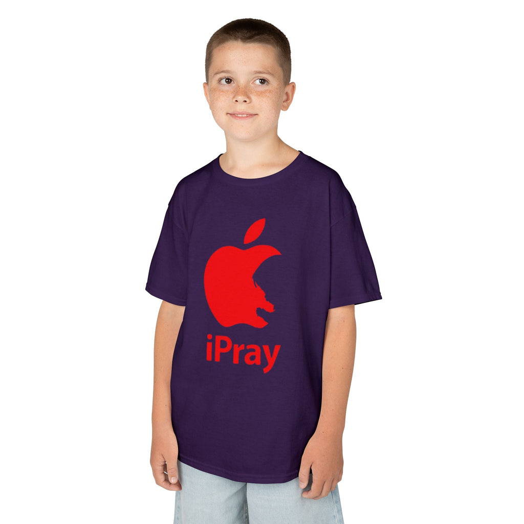Kids Graphic Tee — Red iPray Logo Prayer Shirt for Children Printify