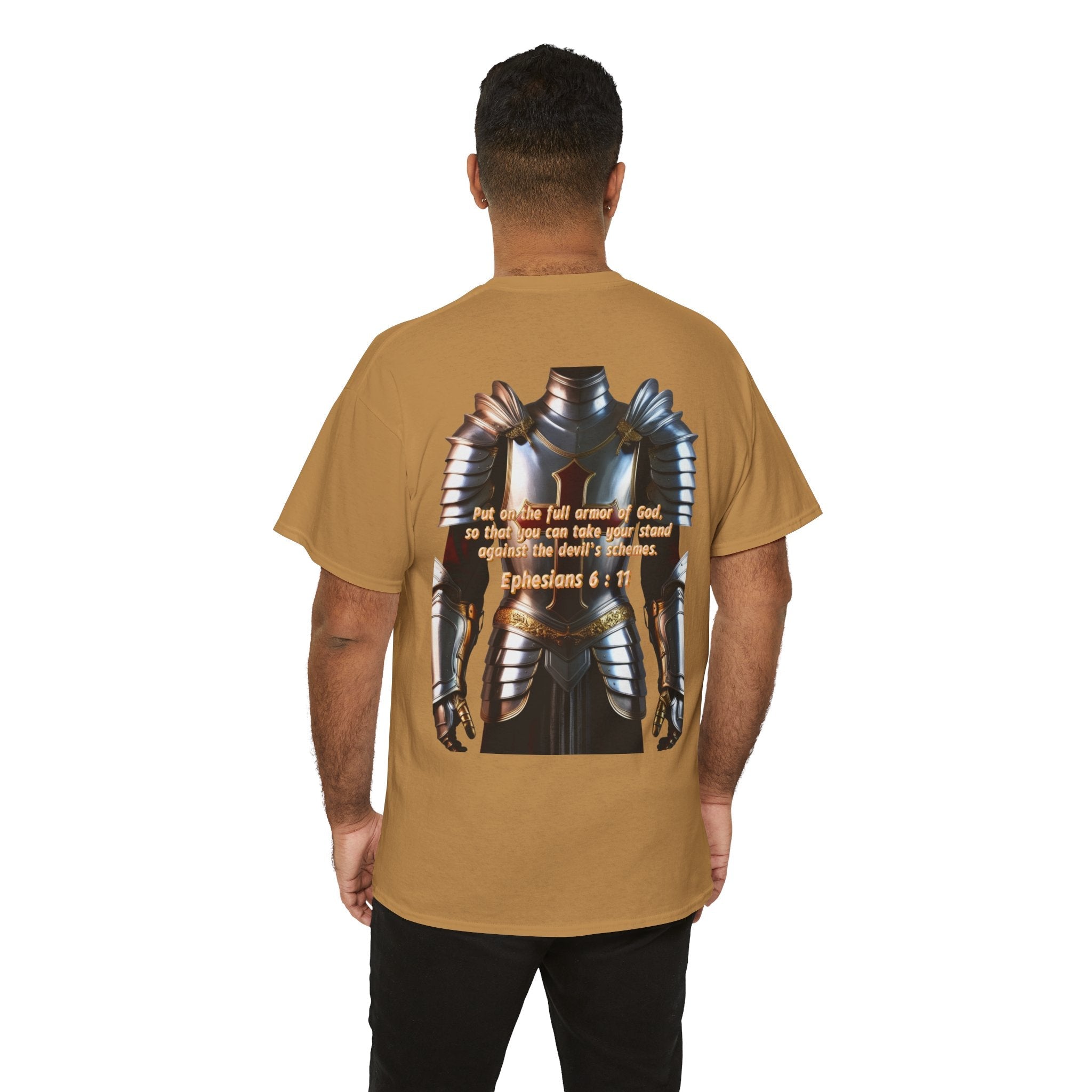 Religious Graphic Armor Of God Design - Unisex Heavy Cotton Tee Printify