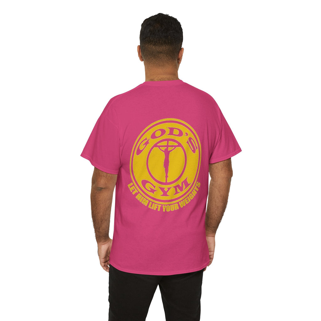 God's Gym T-Shirt — "Let Him Lift Your Weights" Christian Fitness Tee Printify