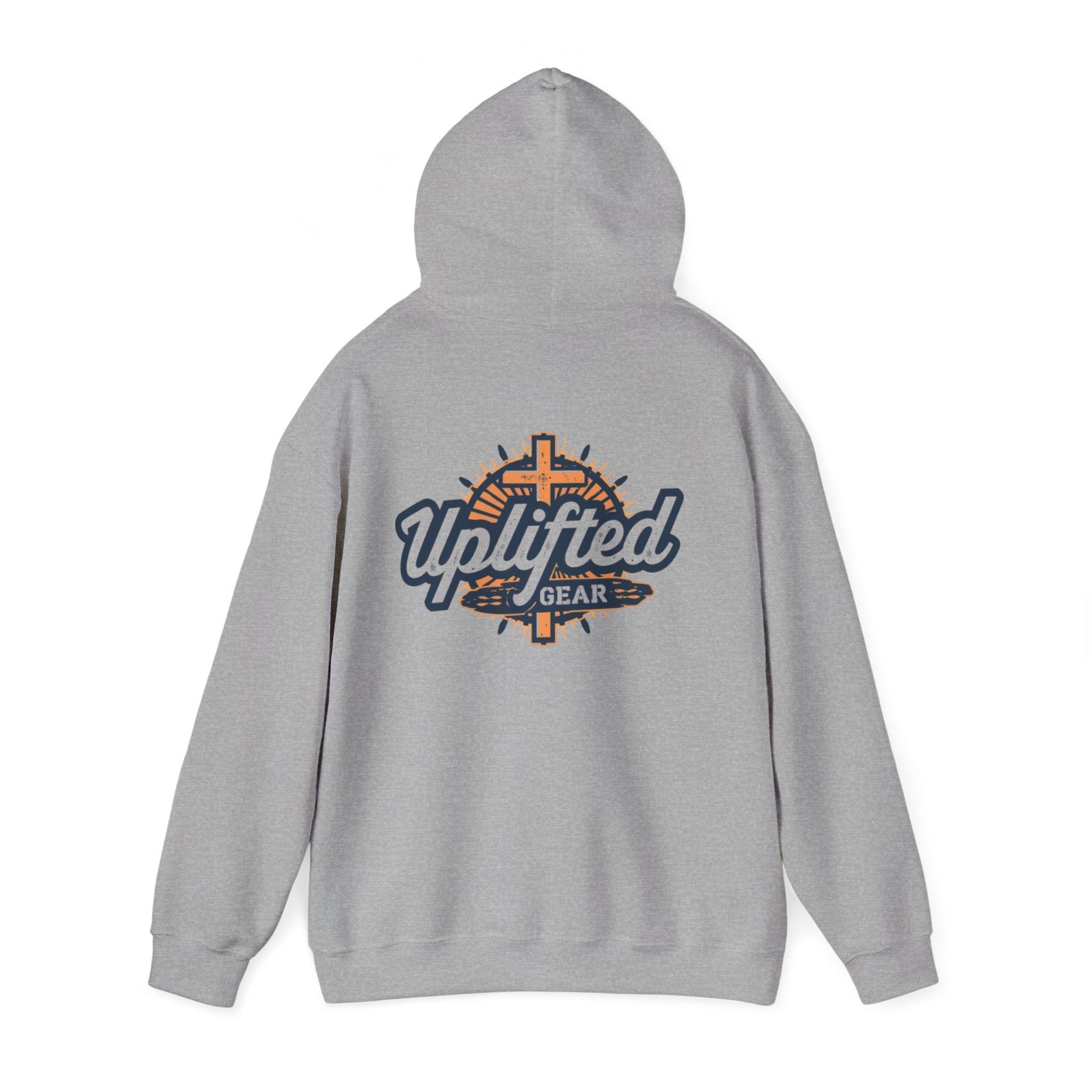 Uplifted Gear Christian Hoodie – Bold Logo Faith Hoodie for Inspired Living Printify