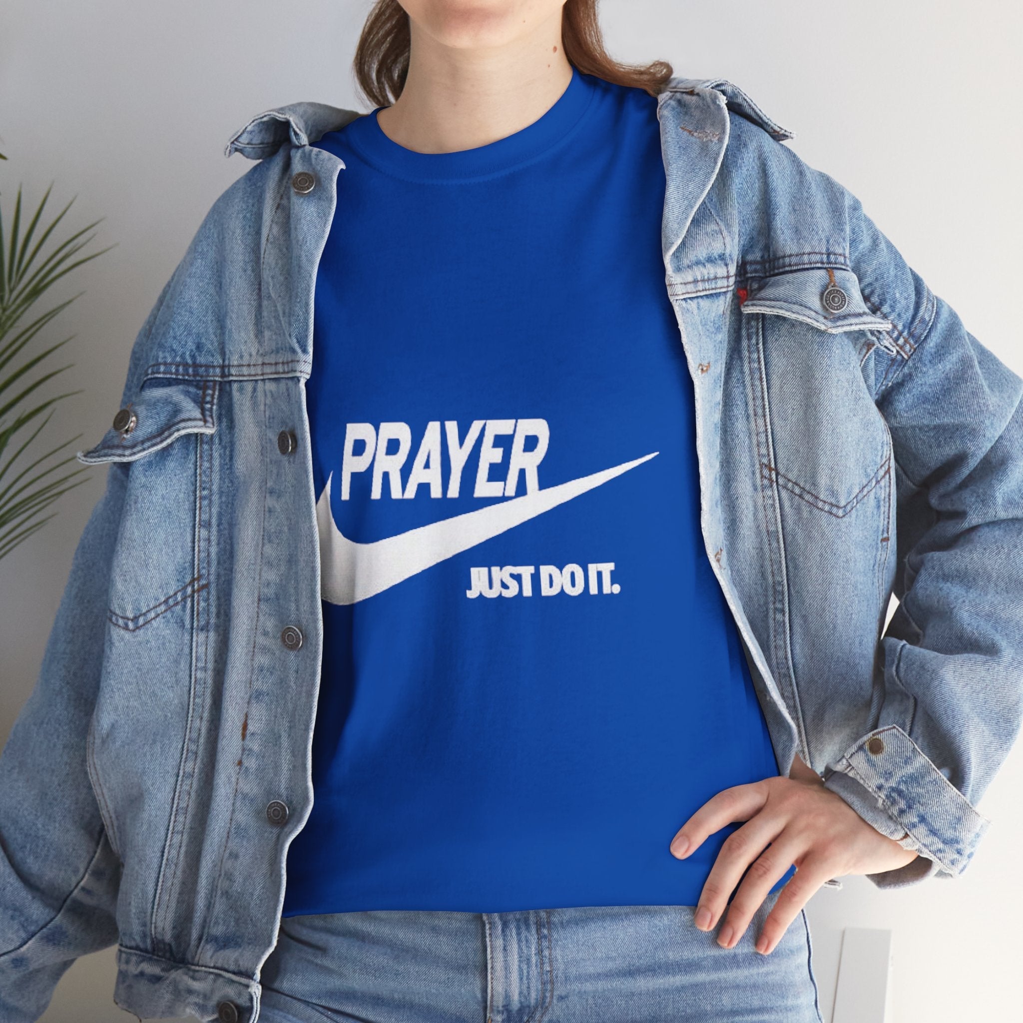 Prayer Just Do It T-shirt - Funny Christian Nike Parody T-shirt - Faith Gear Printify