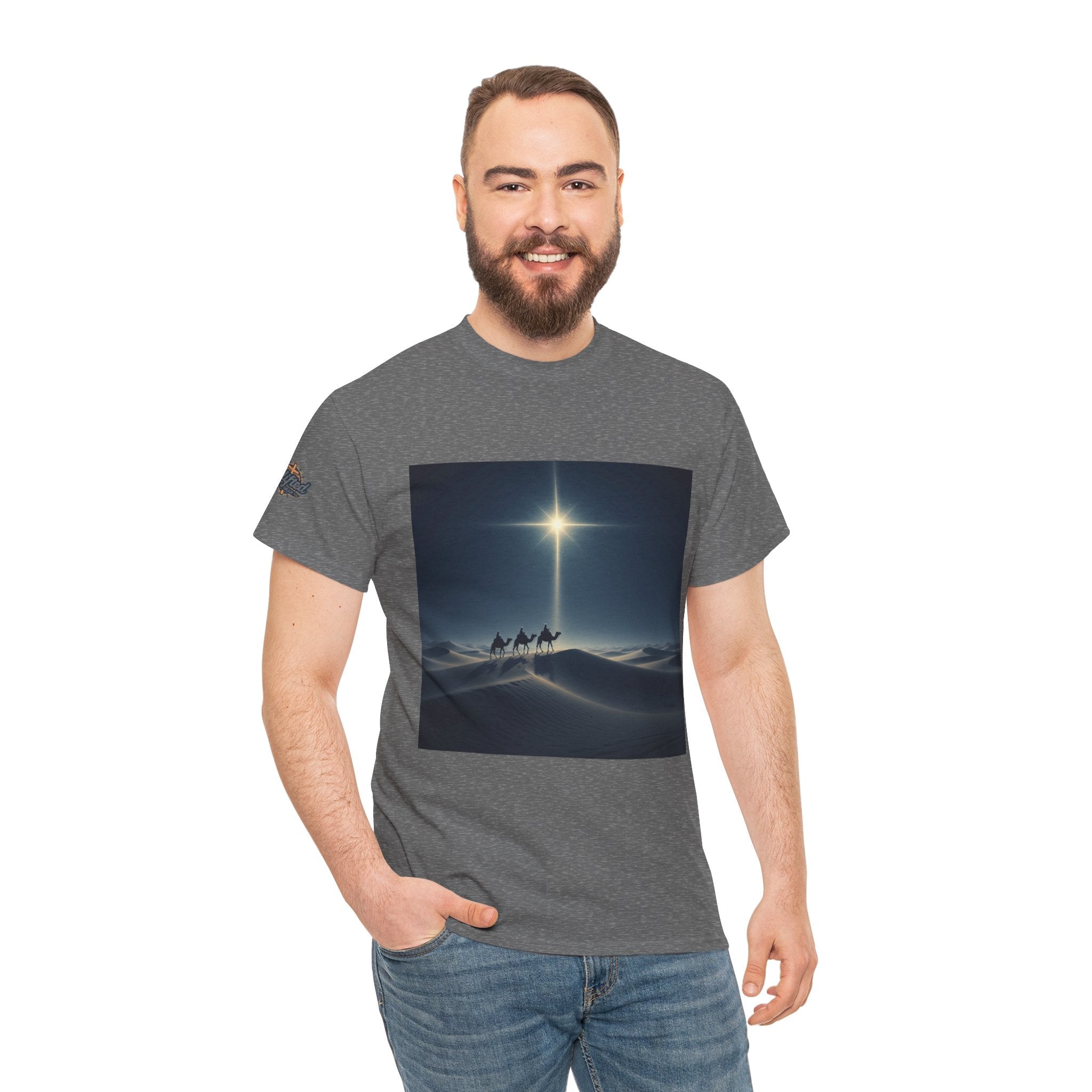 3 Wise Men T-shirt – Magi Camels Nativity Journey Christian Christmas T-shirt for Epiphany Faith & Holy Night Printify