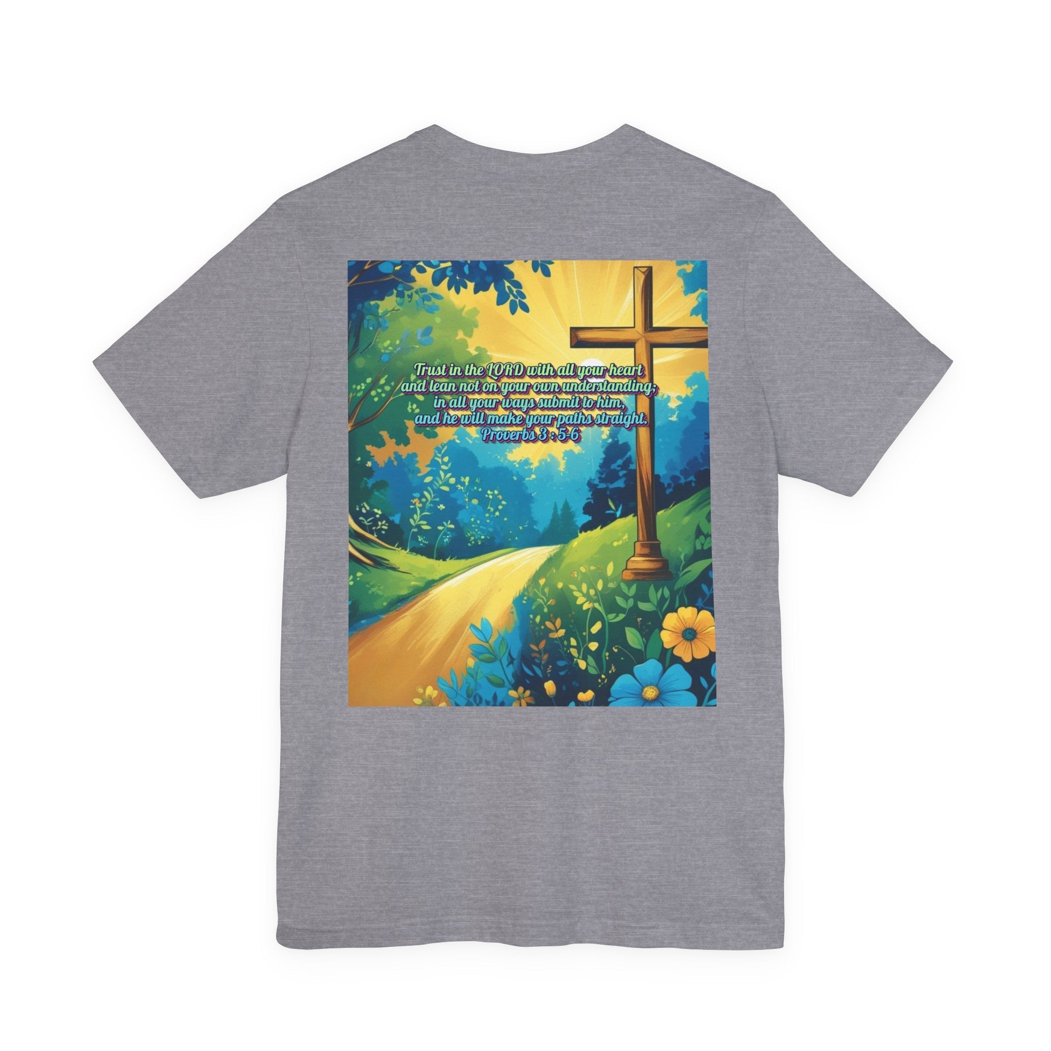 Trust in The Lord Proverbs 3:5-6 Biblical Design Unisex Jersey Short Sleeve Tee Printify