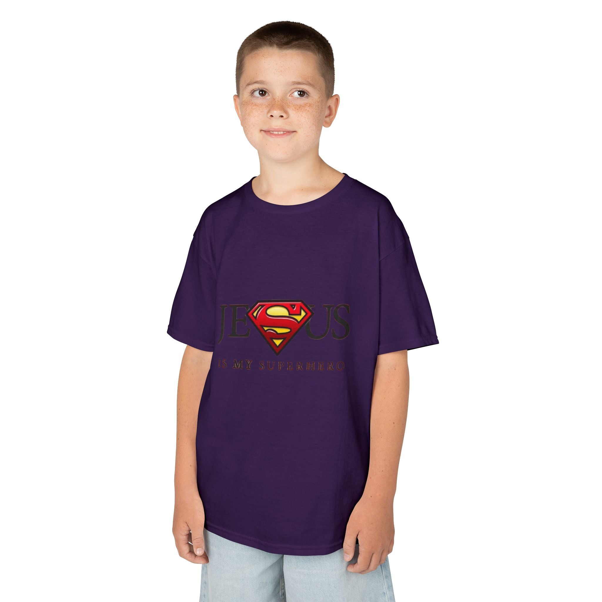 Jesus Is My Superhero T-Shirt — Faith-Based Superman-Inspired Tee Printify