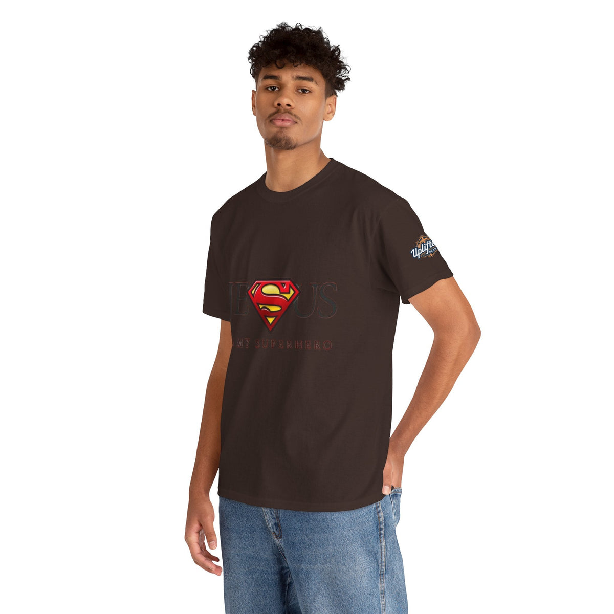 Jesus Is My Superhero T-Shirt — Faith-Based Superman-Inspired Tee Printify